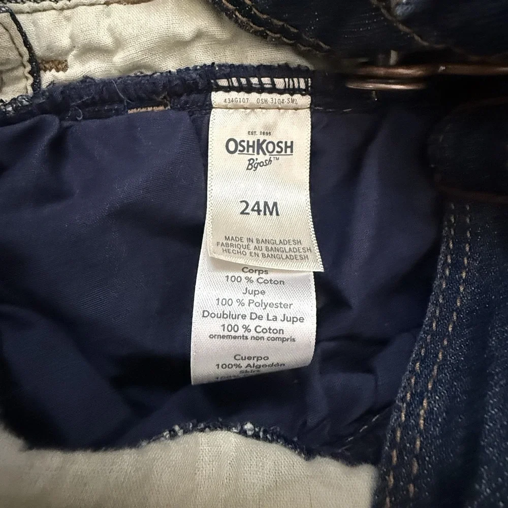 Oshkosh B'Gosh Girls Denim Jumper Tutu Skirt ‎ 24 Months